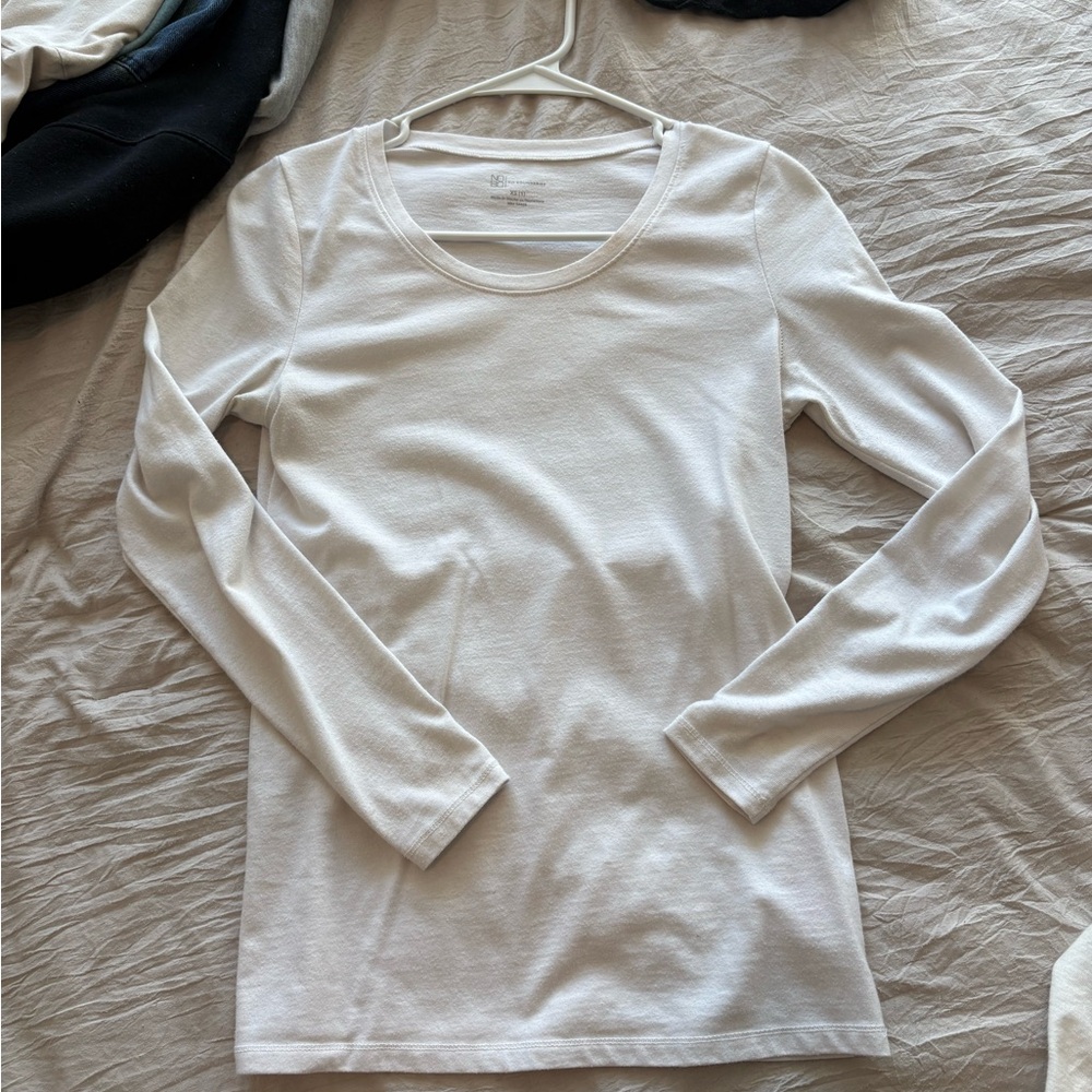 No Boundaries White Long Sleeve Tee